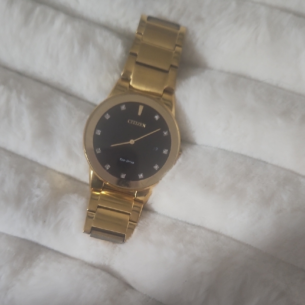 Citizen Gold Watch with Black Face